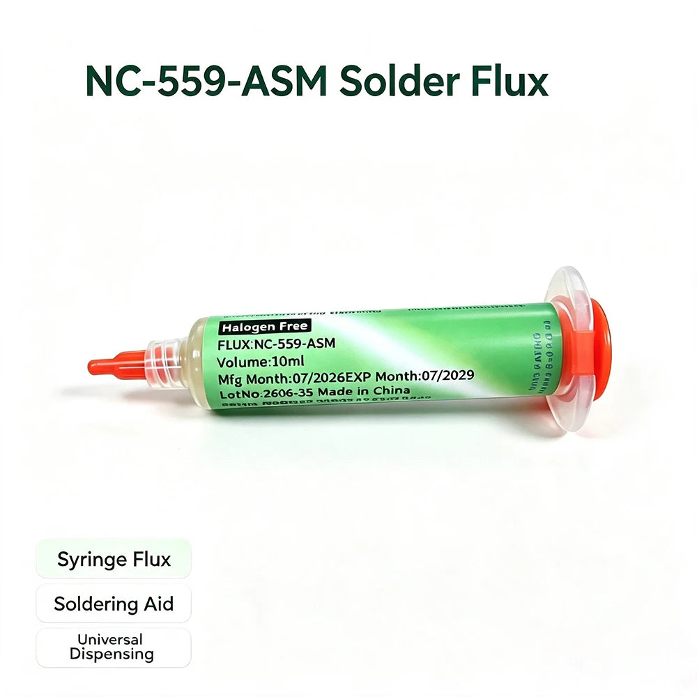 NC-559-ASM BGA PCB No-Clean Solder Paste Welding Advanced Oil Flux Grease 10cc Soldering Repair Paste