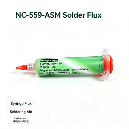 NC-559-ASM BGA PCB No-Clean Solder Paste Welding Advanced Oil Flux Grease 10cc Soldering Repair Paste