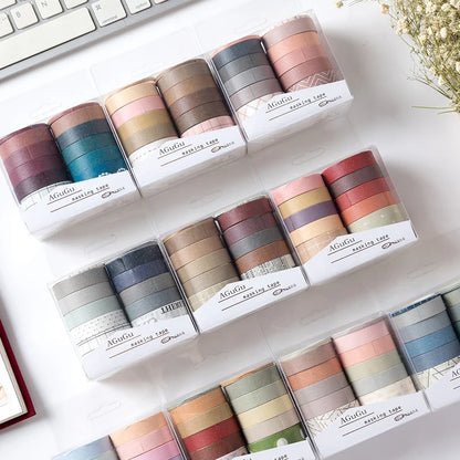 10 Rolls Kawaii Washi tapes set School supplies Cute stickers Masking tape Aesthetic stationery Scrapbooking journal decorati