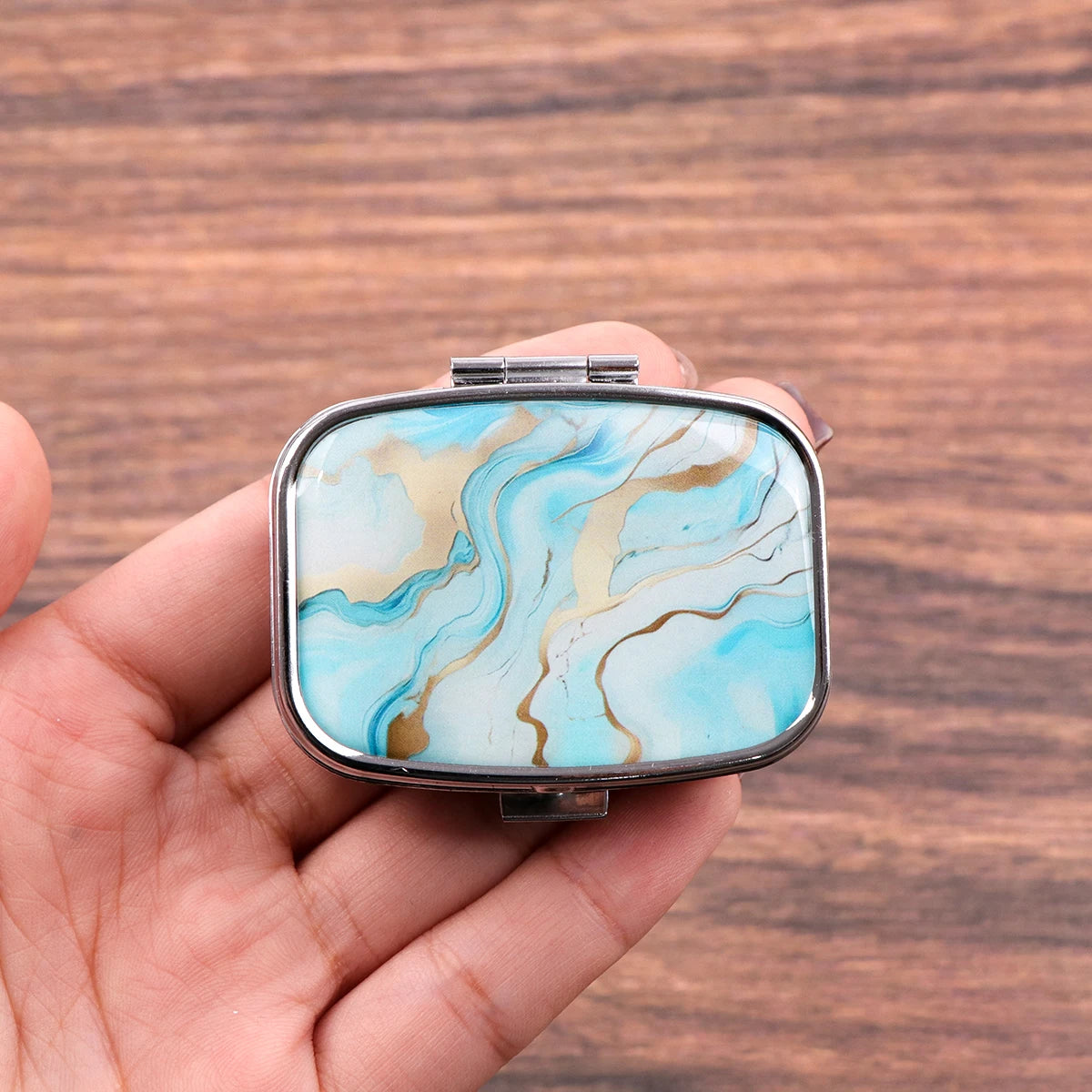 Van Gogh Art Mini Pill Box 2-Compartment Medicine Pill Organizer Household Portable Medicine Storage Box Travel Jwelery Gift 