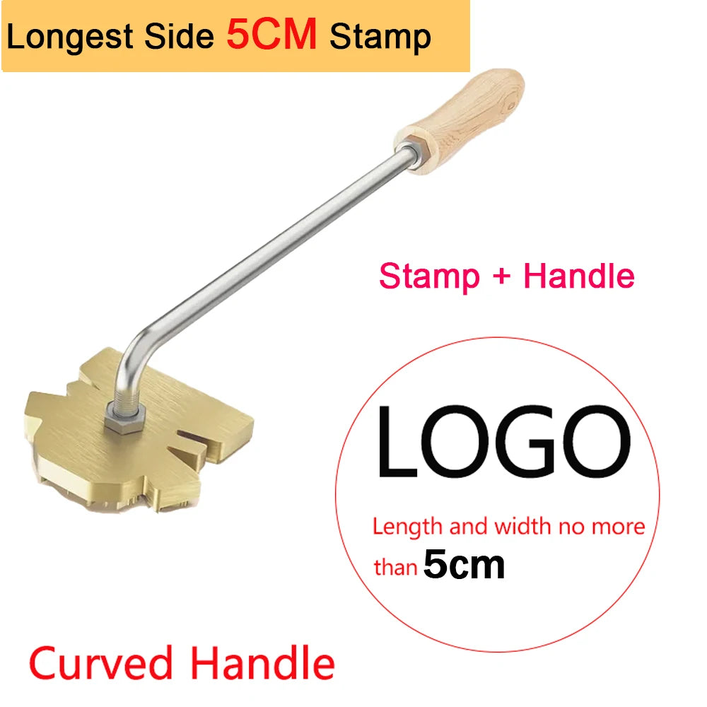 Customize Branding Iron Stamp Leather Stamp LOGO Personalized Heating Brass Embosser Seal Wood Cake Hamburger Craft Handmade 
