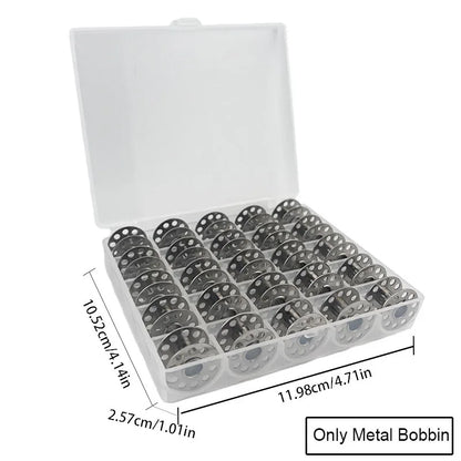 25/36 Colors Set Bobbin Thread Polyester Thread Spools Sewing Machine Bobbins With Storage Box For Embroidery Sewing Accessor