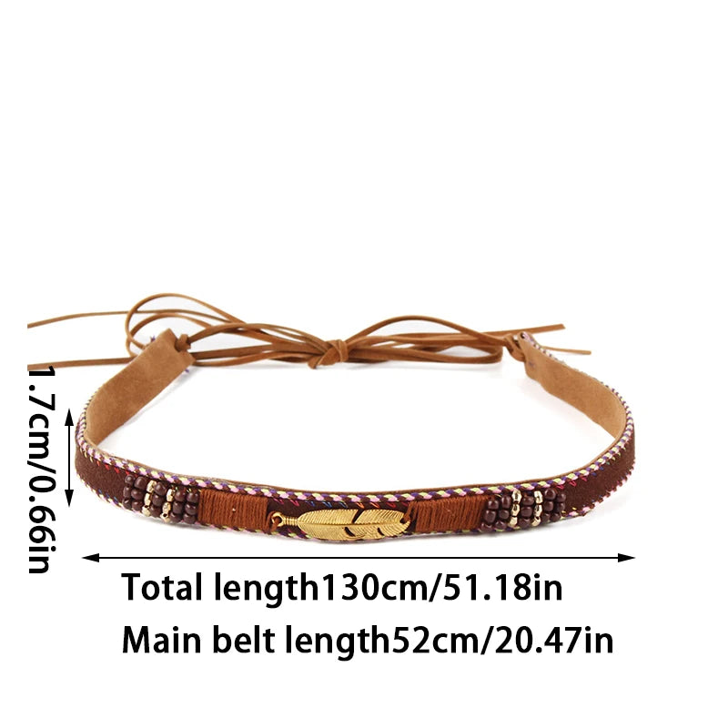 Hat Accessories Ethnic Style Hat Decorative Ribbon Rope DIY Cowboy Hat Lace-up Headband Men's Women's Hat Bands Fashion Decor