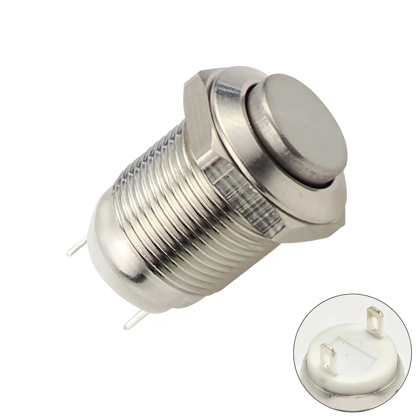 12mm Metal Button Switch Waterproof 1NO 3A High Head Momentary Suitable for doorbells Car start horns Computer Automatic Rese