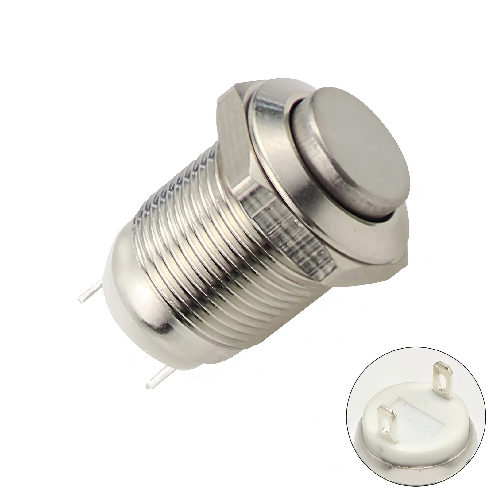 12mm Metal Button Switch Waterproof 1NO 3A High Head Momentary Suitable for doorbells Car start horns Computer Automatic Rese