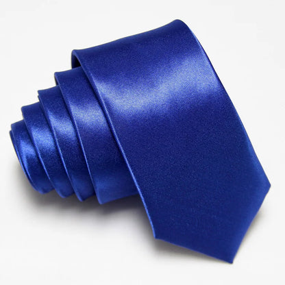 Fashion 5CM Skinny Slim Narrow Ties for man Solid Color Black Red Blue Patterns Necktie For mens Neck Tie Neckwear