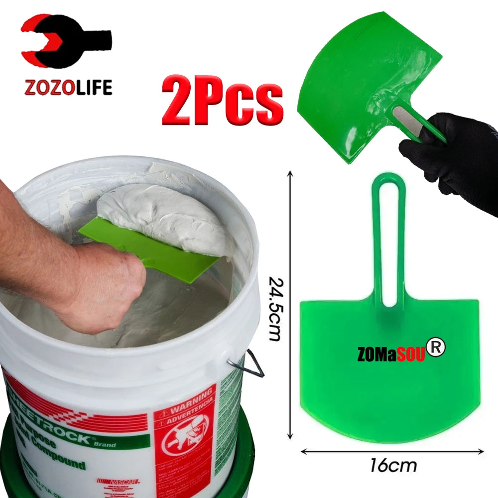 1/2Pcs Curved Bucket Scoop Scraper Spackle Paint Putty Knife Drywall Finishing Plaster Scraping Decals Patch Construction Too