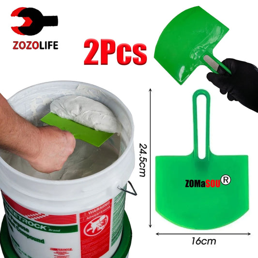 1/2Pcs Curved Bucket Scoop Scraper Spackle Paint Putty Knife Drywall Finishing Plaster Scraping Decals Patch Construction Too