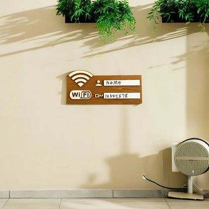 1pc Rustic Wooden WiFi Password Sign, Vintage Wall-Mounted Wireless Network Indicator Plaque, Multi-Purpose Home Decor Access