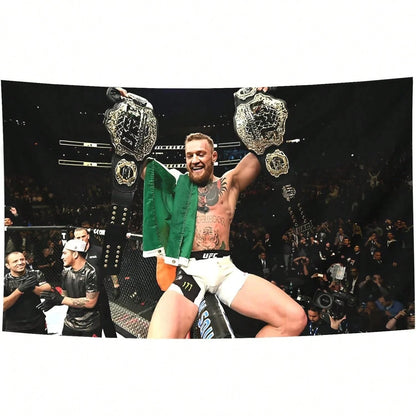 Conor McGregor Boxing Flag Funny Poster Durable Man Cave Wall Hanging Decor Tapestry for Room Art Background