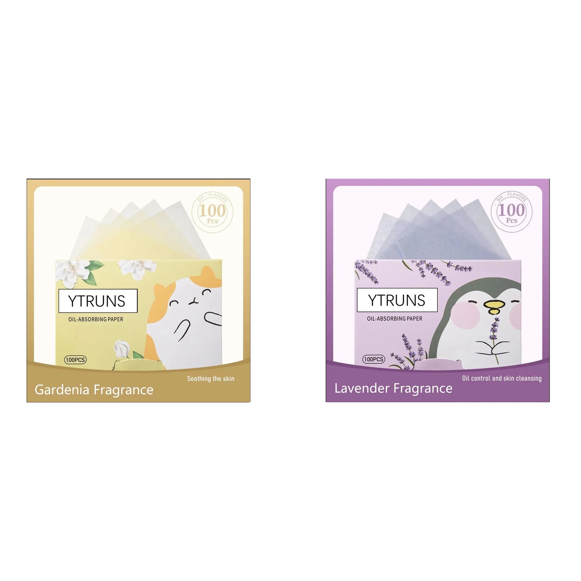 Green Tea/Gardenia/Chamomile/Lavender/Rose/Bamboo Charcoal 100pcs Boxed Fragrance Oil Absorbing Paper for Men and Women Face 