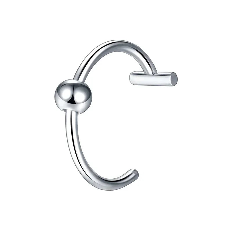 1Pc Stainless Steel Fake Nose Ring Hoop Septum Rings C Clip Lip Ring Earring Fake Nose Piercing Women Body Jewelry Non-Pierce