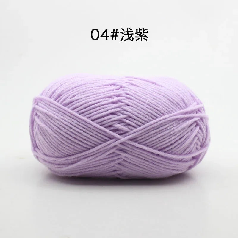 Crochet Milk Cotton Yarn, 50g 4ply Knitting Yarn, Soft Yarn for Sweaters, Scarves, Hats, DIY Craft Projects, Cozy Crochet Thr