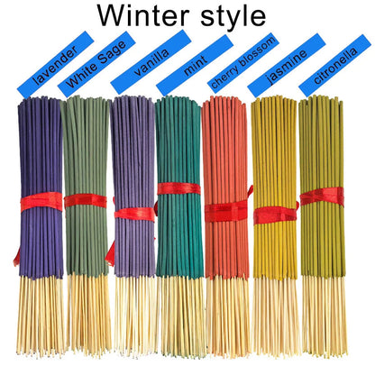7 Sets of 140 Incense Sticks, Available in Four Seasonal Sets: Rose, Lavender, Sandalwood, Jasmine, Mint, Cherry Blossom, Her