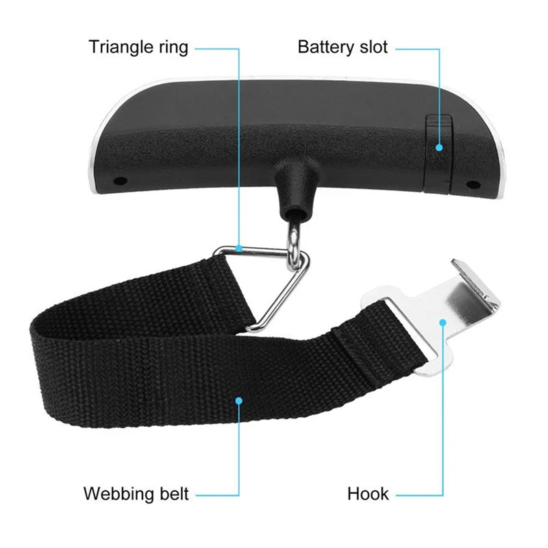 10g-50kg Portable Scale Digital LCD Display Electronic Luggage Hanging Suitcase Travel Weighs Baggage Bag Weight Balance Tool