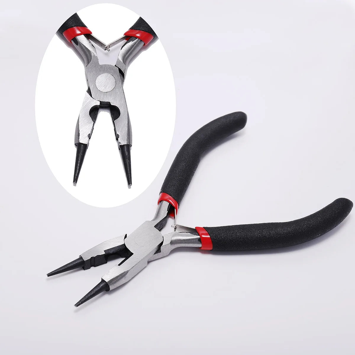 Ferronickel Carbon-Hardened Steel Round Nose End Cutting Jewelry Pliers Tools DIY Equipment Pliers Fit Handcraft Beadwork Rep