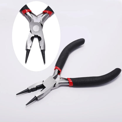 Ferronickel Carbon-Hardened Steel Round Nose End Cutting Jewelry Pliers Tools DIY Equipment Pliers Fit Handcraft Beadwork Rep