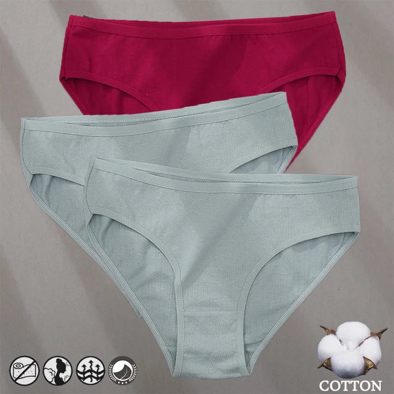 Cotton Panties Jacquard Design Pattern Women Panties Underwear Sexy Female Lingerie Briefs Solid Color Intimate Pantys for Wo