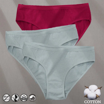 Cotton Panties Jacquard Design Pattern Women Panties Underwear Sexy Female Lingerie Briefs Solid Color Intimate Pantys for Wo