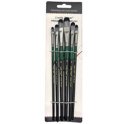 6pcs Artist Paint Brushes Set Artist Paintbrushes For Acrylic Oil Watercolor Acrylic Painting For Body Face Rock Canvas - 6pc