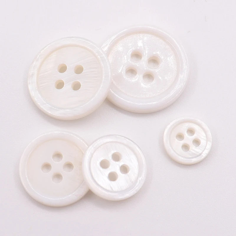10Pcs Natural Pearl Shell Buttons for Clothing Sewing Accessories Scrapbooking DIY Crafts Garment Decoration Round Shell Butt