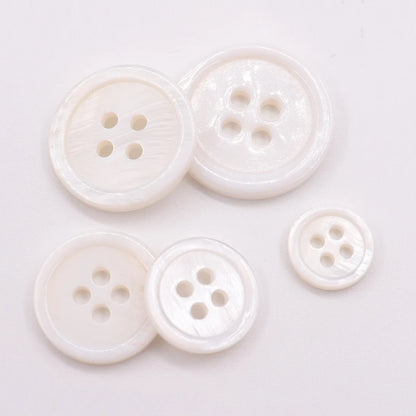 10Pcs Natural Pearl Shell Buttons for Clothing Sewing Accessories Scrapbooking DIY Crafts Garment Decoration Round Shell Butt