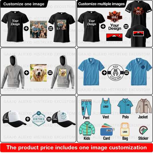 Custom T-shirt Print 100% Cotton Tee Men Women Customized T-shirt Diy Your Own Design Photo Text Unisex Tops Personalized Gif