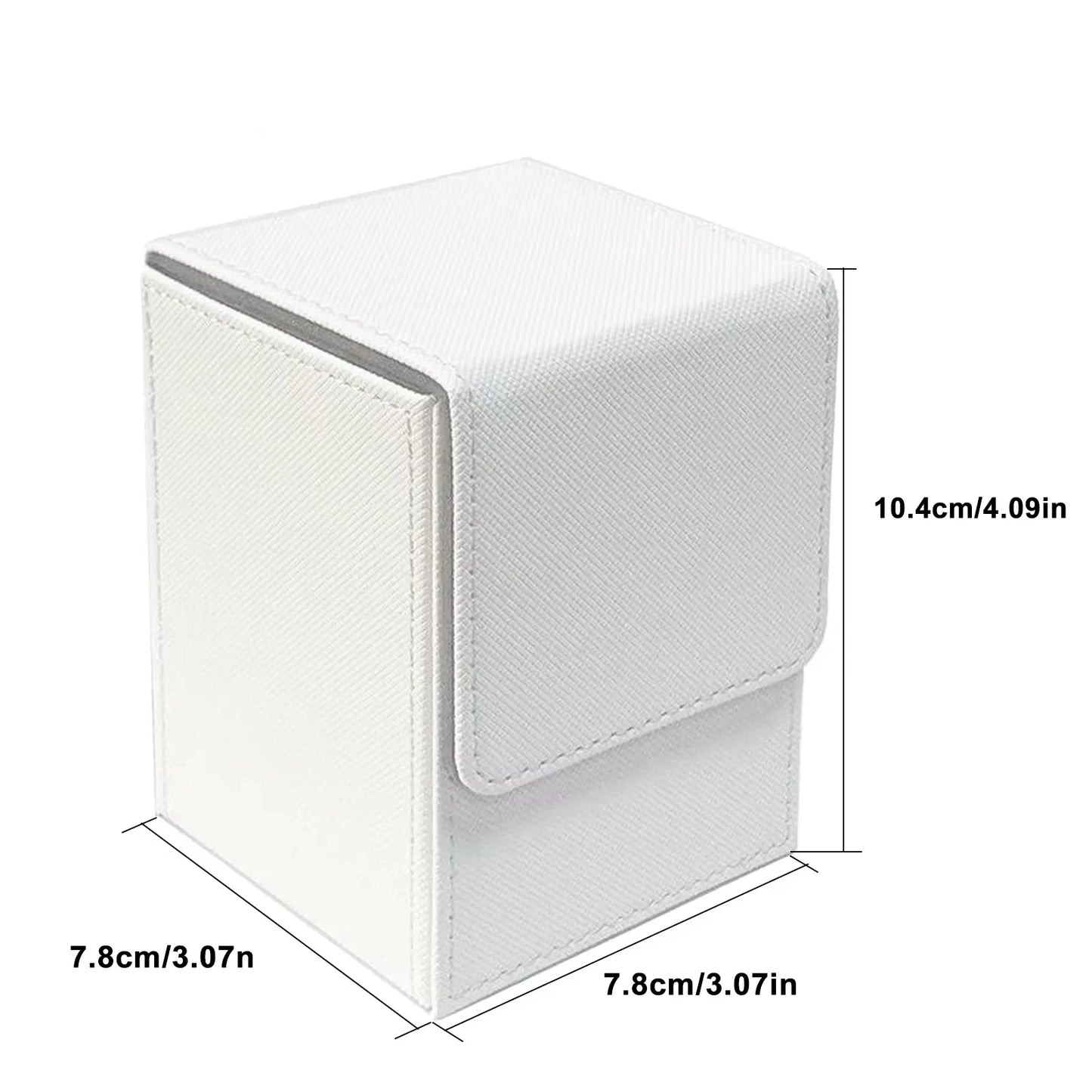Card Deck Box,Card Deck Case Holds 100+ Sleeved Cards, PU Leather Card Storage Box For TCG game trading cards.