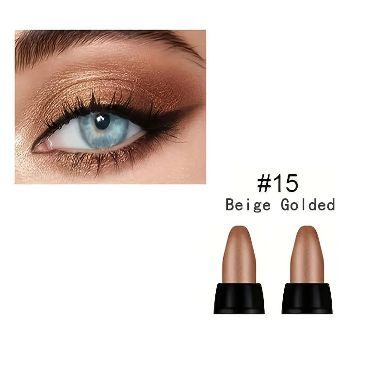 16 Colors Pearlescent Eyeliner, Color Glitter Waterproof Long-Lasting Eye Makeup Non-smudge Eyeliner - 15
