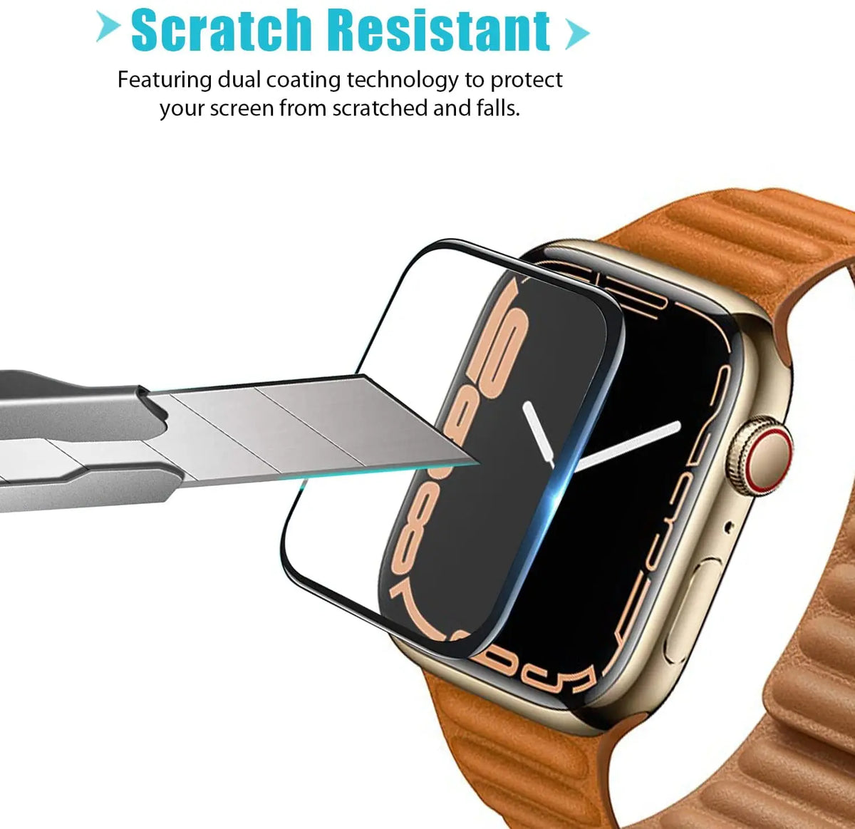 Screen Protector for Apple Watch Series 7 8 9 45mm 44mm 40mm iWatch 6 SE 5 4 3 42mm 38mm 41mm Soft Glass Apple Watch Accessor