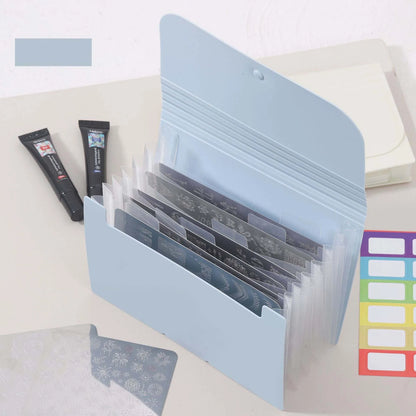 Nail Stamper Plates Storage Book, Foldable, Dust-proof and Scratch-resistant Nail Sticker Steel Plate Storage Album Bag Tool