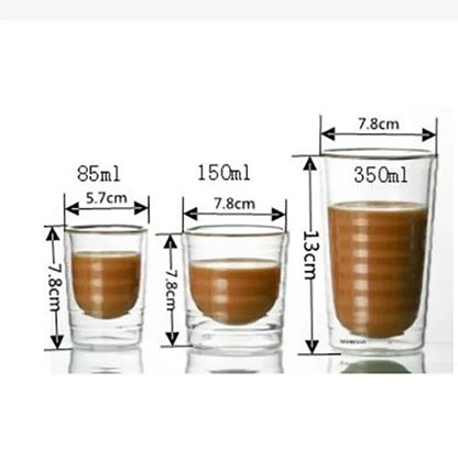 Nespresso Coffee Mug Heat Resistant Double Wall Tea Glass Cup Beer Coffee Handmade Creative Cold Beverage Transparent Drinkwa