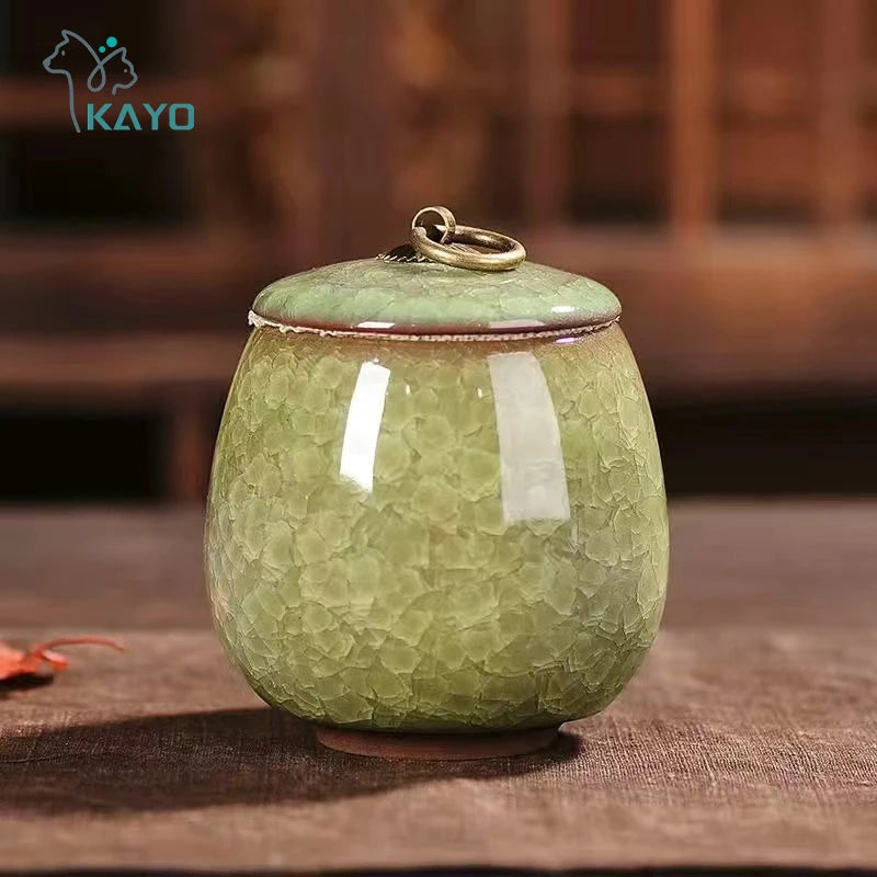 Ceramics Ash Urn Sealed Cremation Funeral Ashes Keepsake Small Animals Pet Dog Cat Memorial Suitable Home Fireplaces Burial -