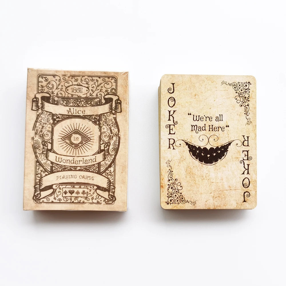 Vintage Style Playing Cards Alice in Game Poker Playing Cards Deck Board Games Retro Poker Set Magic Card Novelty Present Pok