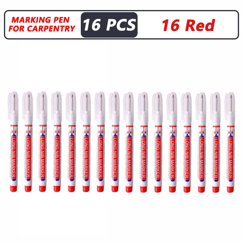 iLMH 4-40Pcs Deep Hole Long Nib Head Marker For Metal Perforating Pen Waterproof Bathroom Woodworking Decor Multi-Purpose Too