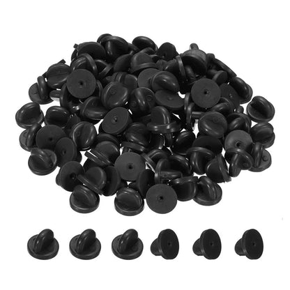 50/100/200 Pairs Enamel Pin Backs Tie Tacks Blank Pins with Rubber Pin Backs for DIY Lapel Pin Brooch Badge Jewelry Craft Mak