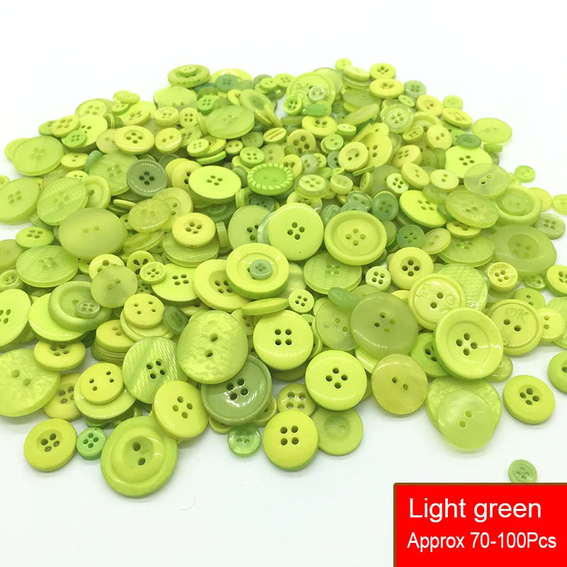 50g/Pack Mix Size Mix color Resin Button 1-3cm Sewing Buttons For Scrapbook Crafts DIY Handmade Sewing Accessories