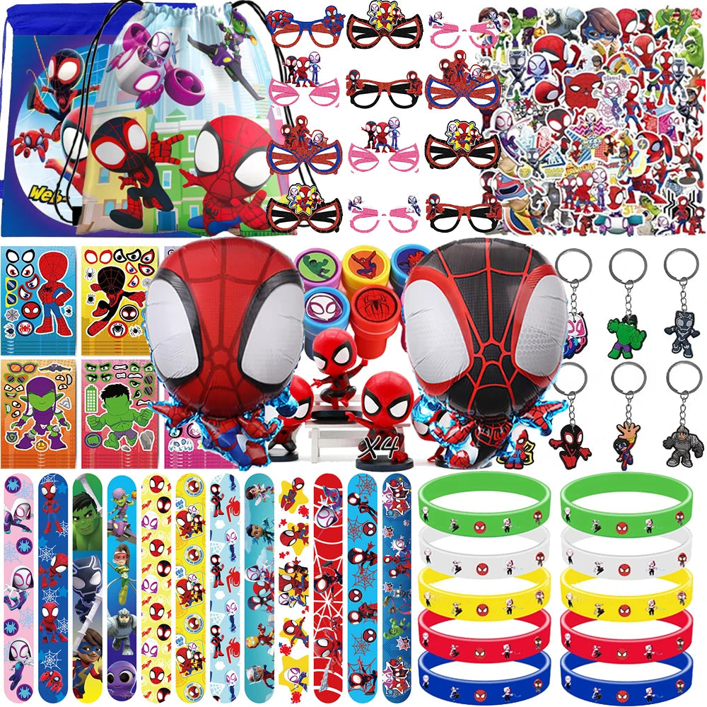 Cute Spider Party Favors Including Bracelet Goodie Bag Pinata Fillers Spider Surprise Favors for His Amazing Friends Party Gi