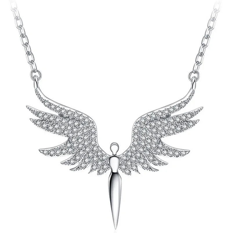 New Creativity Angel Wings Unique Design Pendant Necklace Classic Accessories All-match Personality Clavicle Chain Charm Jewe