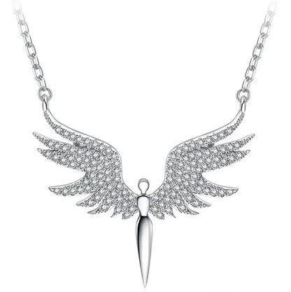 New Creativity Angel Wings Unique Design Pendant Necklace Classic Accessories All-match Personality Clavicle Chain Charm Jewe