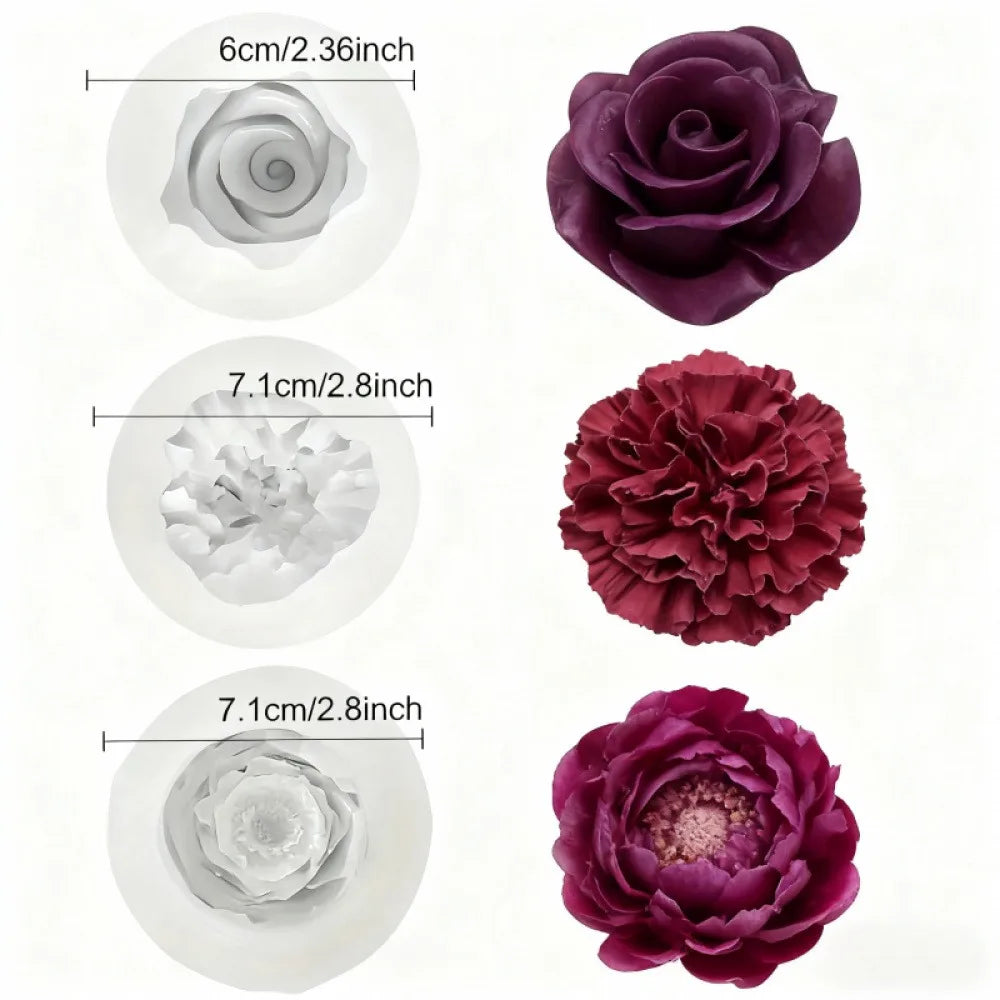 Lotus Flower Silicone Mold，For resin crafting - Suitable for candles、DIYCrafts、Valentine's Day、Mother's Day、Christmas Decorat