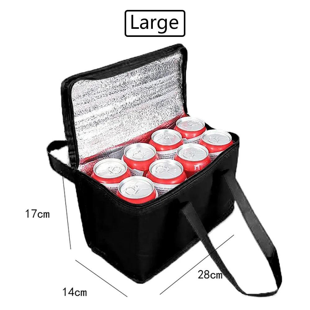 Portable Lunch Cooler Bag Folding Insulation Picnic Ice Pack Food Thermal Bag Drink Carrier Insulated Bags Beer Delivery Bag 