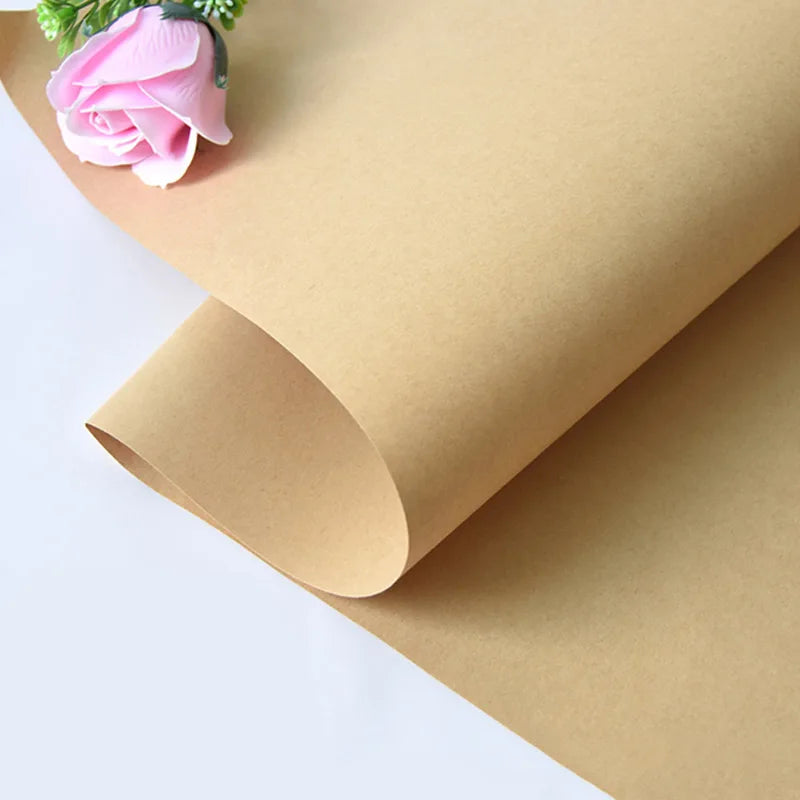 10M Brown Kraft paper eco-friendly packaging paper, Degradable Friendly Paper Packaging Materials Bouquet Gift Box Craft Pape