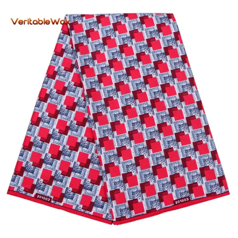 Africa Nigerian Prints Batik Fabric Real Wax Patchwork Sewing Dress Craft Cloth Polyester Ankara Tissu A-7