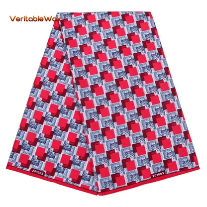 Africa Nigerian Prints Batik Fabric Real Wax Patchwork Sewing Dress Craft Cloth Polyester Ankara Tissu A-7