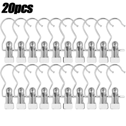 Stainless Steel Clothespins Room Organizer 5 - 30pcs Clothes Organizer Extendable Clothes Racks Home. Laundry Hook Clothing -