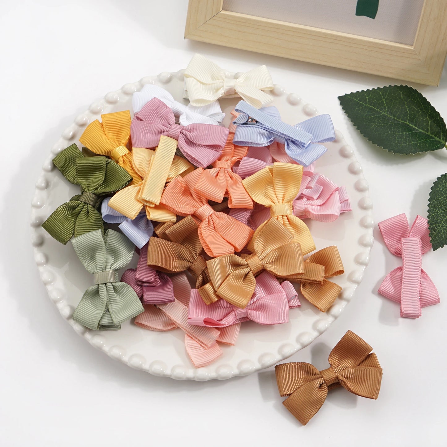 10/20/25/50pcs Baby Girls Hair Bows in Pairs 2'' Ribbon Bows Alligator Hair Clips Barrettes for Infants Toddlers Girls Kids