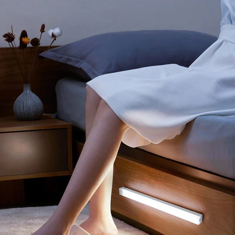 Wireless USB Rechargeable Motion Sensor LED Bar Light Induction Night Light