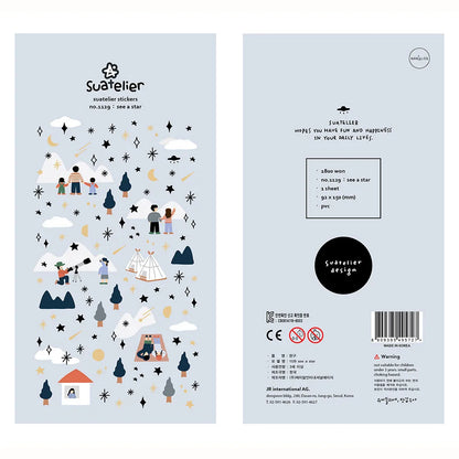 Suatelier Scrapbook Stickers Korea Stationery Junk Journal Diary Deco Sticker Scrapbooking Supplies DIY Photo Album Decoratio