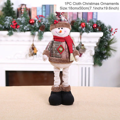 Santa Claus Doll Chirstmas Decorations Home 2025 Decor Table Elk Doll Christmas Ornaments Xmas Navidad Gifts Happy New Year 2